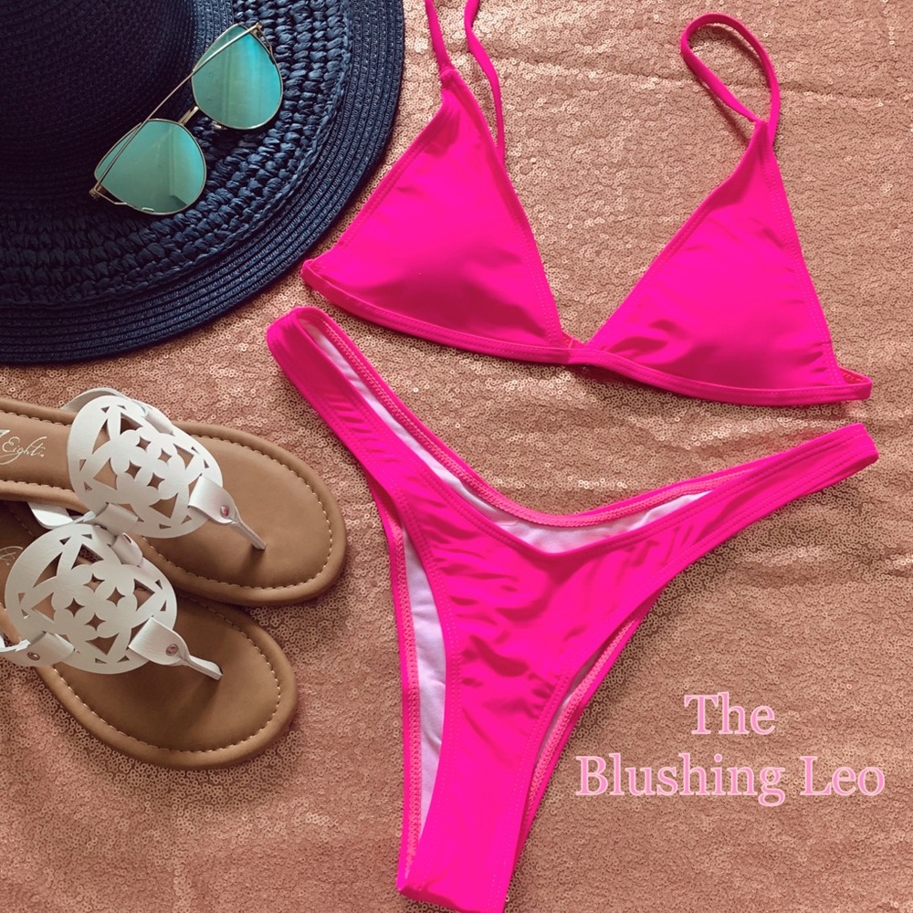 Hot pink cheeky bikini